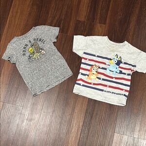 Star Wars Bluey toddler boy t-shirts size 2T 3T mint condition